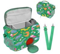 LPQKCcY Custodia per Toniebox Starter, custodia per Tonies Characters, cuffie, stazione di ricarica e accessori, borsa per il trasporto con cerniera e tracolla regolabile (Verde)