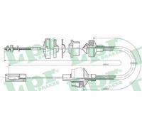 LPR C0164C Cavo comando, Comando frizione per PEUGEOT