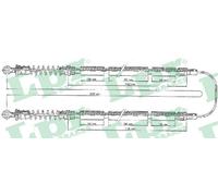 LPR C0203B Cavo freno a mano per FIAT Seicento / 600 Schrägheck (187) Posteriore