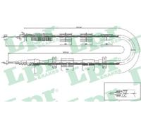 LPR C0206B Cavo comando, Freno stazionamento per FIAT