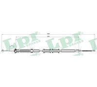 Cavo freno a mano Freno a tamburo C0307B LPR per FIAT PUNTO EVO GRANDE PUNTO