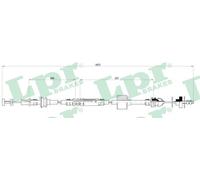 Cavo frizione con regolazione manuale C0455C LPR per VW SEAT