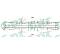 LPR C0542B Cavo comando, Freno stazionamento per CHEVROLET,OPEL