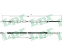 LPR C1424B Cavo freno a mano