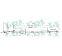 LPR C1622B Cavo freno a mano