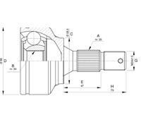 LPR KPG776 Kit giunti, Semiasse per CITROËN,DS,OPEL,PEUGEOT,VAUXHALL