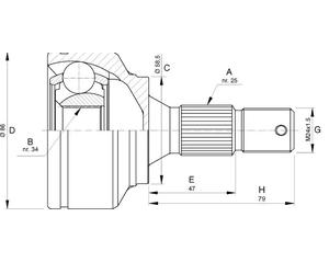 LPR KPG776 Kit giunti semiasse