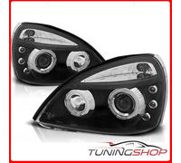 LPRE14 FARI FANALI ANTERIORI RENAULT CLIO II 06.01-09.05 ANGEL EYES BLACK Tuning