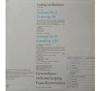 LpRecord - Ludwig van Beethoven / Sinfonie Nr.2 D - dur op.36 / Sinfonie Nr.9 d - moll op.125 / Gewandhaus - Orchester Leipzig - Franz Konwitschny / LP / Schallplatte / Vinyl