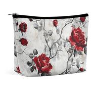 LPSADGF Beauty case da donna blu margherita borsa cosmetica portatile capacità da viaggio borsa per il trucco con cerniera leggera carina organizer per trucchi per viaggi, accessori, elementi