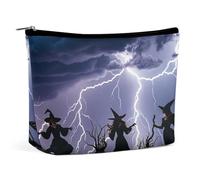 LPSADGF Beauty case da donna The Witch of Darkness, trousse portatile da viaggio con cerniera, leggera, carina e carina, organizer per trucchi per viaggi, accessori, elementi essenziali, Strega