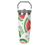 LPSADGF Bicchiere da 880 ml con cannuccia, tazza da viaggio isolata in acciaio inox con manico design a doppia parete sottovuoto tazza da caffè, coperchio a prova di perdite, mantiene le bevande calde