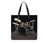 LPSADGF Borsa da donna in pelle con scritta "Mother Bear And Her Tote Bag" con fibbia magnetica, stile casual, Set di batteria fredda, 39x39cm