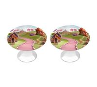 LPSADGF Candy Land - Confezione da 2 pomelli per armadietti in acciaio inossidabile, maniglie vintage per cassetti da cucina, bagno, guardaroba, facili da installare