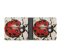 LPSADGF Caribbean Scenery Portafoglio da uomo in pelle con fermasoldi sottile passcase con 6 scomparti per carte, 2 tasche nascoste, Bella coccinella, Taglia unica, Moderno