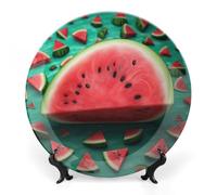 LPSADGF Dream Anguria Piatti decorativi in ceramica Piatti decorativi per esposizione Stile Boemia Piatto da cena con espositore Piatto cinese per la decorazione della casa 17,8 cm