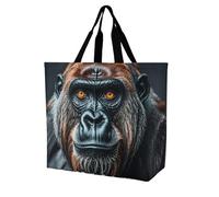 LPSADGF Happy Irish Holidays Tote Bag da donna - Borsa per la spesa riutilizzabile pieghevole per la spesa, borsa a tracolla, Un Gorilla, 40x40x16cm