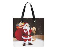 LPSADGF Merry Christmas Tote Bags per le donne borsa in pelle borsa per il trucco con fibbia magnetica design borsa casual