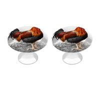 LPSADGF Pomelli a forma di gallo a forma di gallina, in acciaio inox, stile vintage, per armadietti da cucina, bagno, guardaroba, facili da installare