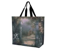 LPSADGF Sea Sunset Flying Dragon Tote Bag per le donne, borsa per la spesa riutilizzabile pieghevole borsa della spesa borsa a tracolla, Secret Garden, 40x40x16cm