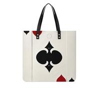 LPSADGF Spades K Poker Tote Bag per le donne borsa in pelle borsa per il trucco con fibbia magnetica design casual borsa