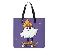 LPSADGF The Ghost of Skateboards Borsa tote da donna in pelle borsa per il trucco con fibbia magnetica design casual borsa