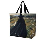 LPSADGF The Witch of Darkness, borsa tote da donna, riutilizzabile, pieghevole, borsa per la spesa, borsa a tracolla, La strega delle tenebre, 40x40x16cm