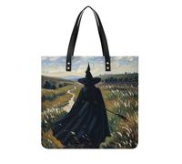 LPSADGF The Witch of Darkness Tote Bags per le donne borsa in pelle borsa per il trucco con fibbia magnetica design borsa casual, La strega delle tenebre, 39x39cm
