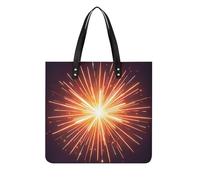 LPSADGF Wild Ducks and Tree Tote Bags per le donne borsa in pelle borsa per il trucco con fibbia magnetica design casual borsa, Fuochi d'artificio esplosione 3d, 39x39cm
