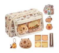 Lpsdssre Capybara Pencil Case | Stationery Storage Organizer | Travel Friendly Stationery Bag | Wide Opening Pencil Holder | Portable Pencil Pouch Spacious Design For Teen Girls