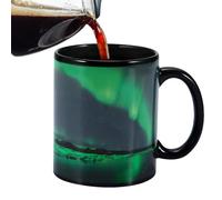 Lpsdssre Tazze da caffè che cambiano colore, che cambia colore - da caffè in ceramica rivelatrice,in ceramica dal design 'boreale, sensibile al calore per bevande calde e fredde