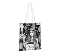 LPSRTWE Borsa tote in tela resistente borse riutilizzabili per la spesa borse della spesa magiche stregoneria bohemien borse regalo per le donne