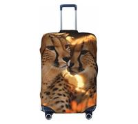 LPSRTWE Copertura per bagagli da viaggio antigraffio per valigia, protezione elastica e spessa per bagagli, lavabile, copertura per bagagli con ghepardo amore, custodia per valigia, adatta per bagagli