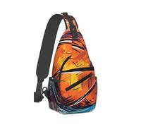 LPSRTWE Zaino a tracolla borsa a tracolla leggera borsa da basket colorato schizzo divertimento marsupio viaggio escursionismo zaino
