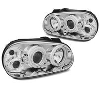 LPVWN7 Fari Fanali Anteriori VW Golf 4 97-03 Angel Eyes CCFL cromo TuningShop-TT