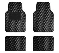 LPYFDC 4 Pezzi Auto Tappetini in Pelle per Alfa Romeo Alfetta Spider Brera, Tappetini per Auto Set Completo Anteriore Posteriore, Protezione del Pavimento dell'Auto,A Black