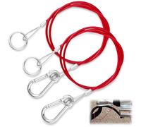 LPZMPZ 2 corde da strappare per rimorchio, 1 m, corda del freno, corda di cattura per rimorchi non frenati, fune di sicurezza, ganci, cavo da strappare robusto per rimorchi e roulotte