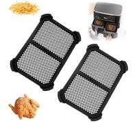 LPZMPZ Friggitrice ad aria calda compatibile con Ninja AF300EU 7,6L Dual Zone Silicone paraspruzzi, efficace protezione contro gli schizzi di grasso, riutilizzabile, accessorio Airfryer (2 PCS)