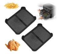 LPZMPZ Friggitrice ad aria calda compatibile con Ninja AF400EU AF451EU DZ401 silicone paraspruzzi, efficace protezione dagli schizzi di grasso, riutilizzabile, accessorio Airfryer (2 pezzi)