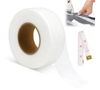 LPZMPZ Orlo Svelto Termoadesivo Forte, Nastro Termoadesivo per Tessuti, Orlo Adesivo per Tessuti con Nastro di Misurazione per Giuntare Tessuti, Pantaloni, Tende, Jeans, Vestiti (Bianco)