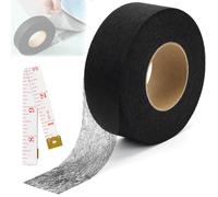 LPZMPZ Orlo Svelto Termoadesivo Forte, Nastro Termoadesivo per Tessuti, Orlo Adesivo per Tessuti con Nastro di Misurazione per Giuntare Tessuti, Pantaloni, Tende, Jeans, Vestiti (Nero)