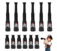 LPZMPZ Set di 12 binocoli pirati per bambini, pensierini pirata, telescopio per il compleanno dei bambini, accessori per la festa dei pirati, accessori per costume per bambini