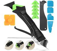 LPZMPZ Set di attrezzi per la rimozione del silicone, estrattore in silicone, 5 in 1, con raschietto per fughe, raschietto in silicone e coltello per fughe, per cucina, bagno, pavimento, lavandino,