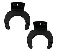 LQ Industrial Supporto per microfono con gancio per microfono, 2 pezzi, nero, senza fili, gancio per gancio da parete, morsetti per microfono