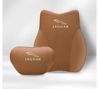 LQFC Coche Cuscino Supporto Schiena para Jaguar X-Type XE XF XJ XJ220 XJS XK XK120,Cuscino Supporto Lombare Design ergonomico Traspirante Regolabile Rilievo Dolore Lombare,Brown-2-B