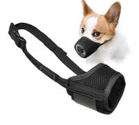 LQI Maschera per cani 1 pezzo, maschera in nylon, museruola per cani per mordere, abbaiare e masticare, dotata di tessuto a rete morbido e confortevole e cinghie regolabili