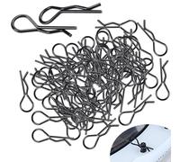 LQIESDD 100-Pack RC 1/10 Body Clips Pins Bend Post Black Remote Control Car Parts Truck Buggy Shell Hobbypark