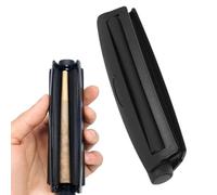LQIOACU 1 Pezzi 78MM rollatore sigarette, Rulli sigaretta manuali,Joint Roller,Tornio conico, di conservazione delle sigarette, tornio conico, tornio, portasigarette per tabacco girevole（Nero）