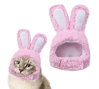 LQIOACU 1 Pezzi Cappello gatto con orecchie di coniglio, Cappello orecchie gatto, Cappello di pasqua, Cappuccio pasquale del gatto, Per Pasqua, A