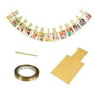 LQIOACU 1 Set Bandierine Happy Birthday Festoni Compleanno Bambina, Tanti Auguri a Te, Happy Birthday Decorazioni, Festoni Foto, Compleanno Striscione Buon, Compleanno per Feste